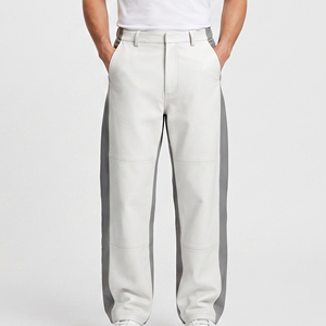 Custom Logo <b>Men</b> loose <b>Leather</b> Pants <b>Mens</b> Loose Fit Oversize <b>Leather</b> <b>Trousers</b> <b>Men's</b> <b>Leather</b> Baggy Pants Professional Manufacturer - Product Image 1