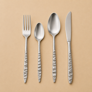Premium Stainless Steel Fork Spoon Knife Collection with Refined Hammered Texture and Lasting Brilliance - Product Image 6
