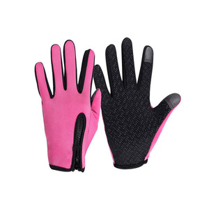 Guantes de Neopreno con Cierre de Cremallera, Aislamiento Térmico, para Ciclismo en Invierno, Unisex, Rosa, Azul, Negro, Lavables - Product Image 2