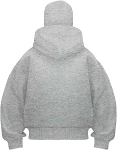 Custom Embroidered Half-Zip Oversized Velour Balaclava Hoodie 100% Cotton Winter Fleece <b>Jacket</b> Face Cover Pocket Eco-friendly - Product Image 4