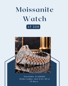 นาฬิกาข้อมือควอตซ์ Bussdown Moissanite ประดับเพชรแบบ Unisex สายสแตนเลส ตัวเลขโรมัน หรูหรา สไตล์ฮิปฮอป พร้อมกล่องใส่เครื่องประดับ แซฟไฟร์ - Product Image 1
