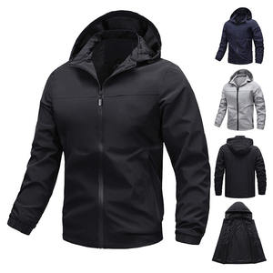 Chaqueta Cortavientos Personalizada OEM Ligera para Hombre, Rellena de Poliéster, con Capucha, para Invierno, Casual, para Exteriores, con Cierre - Product Image 1