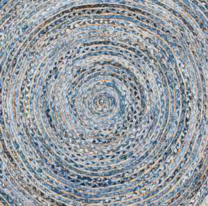 Traditional <b>Indian</b> Rug made of Jute and Denim Washable Area Rugs for Bedroom & Living Room - Product Image 3