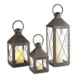 Customized Metal Glass <b>Lantern</b> Candle Holder <b>Tealight</b> Handmade Durable Portable Home Outdoor Wedding Floor Lighting Decor - Product Image 4