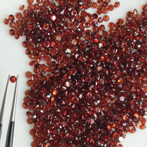 โกเมนสีแดงธรรมชาติ 2.5 มม. ทรงกลมเจียระไนแบบบริลเลียนท์ คุณภาพดีที่สุด พลอยเม็ดเดี่ยวสำหรับทำเครื่องประดับ - Product Image 1