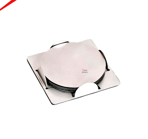 Best Selling Stainless Steel <b>Coasters</b> Set for Coffee Tea Dining Table Decoration Gift Set - Product Image 1