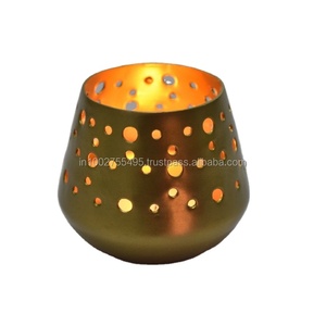 Handmade IHA Brand Home Decorative Iron Metal <b>Tea</b> <b>Light</b> Holder Candle <b>Lanterns</b> & Jars Different Finishes for Christmas Lighting - Product Image 1