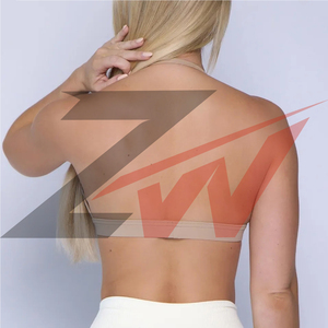 Soutien-gorge de sport longue coupe personnalisé à marque privée, style corset, haute couverture, crop top de gym rembourré push-up, fournisseur d'activewear - Product Image 5