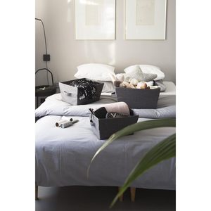 MA69MGR <b>Large</b> Fabric Storage Box with Easy-Carry Handles Foldable Home Shelf Storage <b>Bin</b> - Product Image 6
