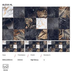 Azulejo de Porcelana Esmaltada de Alto Brillo de 600x1200 mm, Azulejo de Pared con Aspecto de Mármol para Sala de Estar, Moderno - Product Image 5