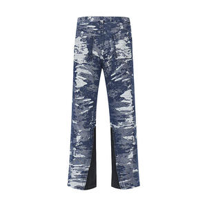 Jean pour femme imprimé floral et strass, coupe décontractée, streetwear, denim de haute qualité, élégant - Product Image 1