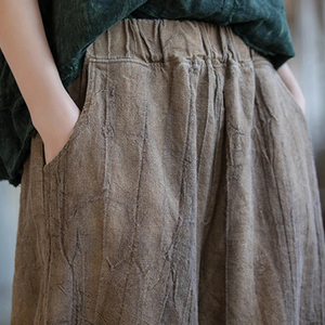 Pantalones Cargo Holgados de Algodón y Lino para Mujer, Elegantes, Vintage, con Cintura Elástica, para Yoga, Casuales, Largos, de Pierna Ancha, Talla Grande - Product Image 2