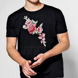 T-shirt pour homme en coton 100 %, confortable, respirant, coupe ample, broderie écologique, idéal pour l'extérieur - Product Image 4