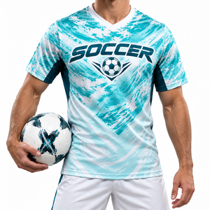 Maillot de football 100 % polyester, personnalisé, imprimé numériquement, service OEM, coupe moderne, respirant - Product Image 6