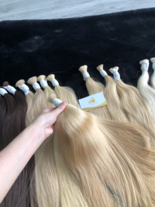 Minh Khang Hair Vietnam propose des extensions de cheveux humains vierges russes Remy de haute qualité 100% en vrac Meilleur prix sur les matières premières - Product Image 6