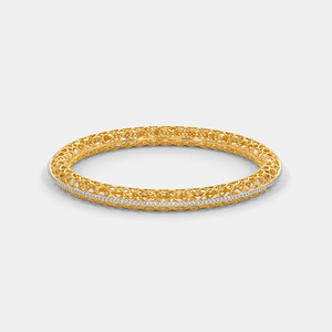 Lace Filigree Diamond Gold <b>Bangle</b> <b>Bracelet</b> - Product Image 4