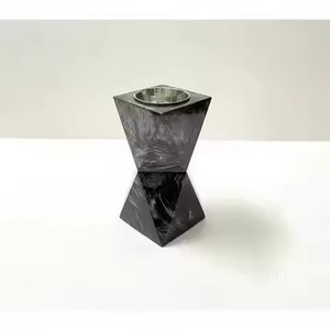 Brûleur d'encens en bois pour santal, utilisation aromatique toute saison, aromathérapie, design géométrique, finition brun rougeâtre - Product Image 6