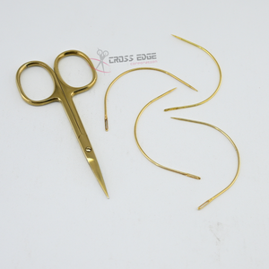 ชุดเย็บผมปลอมพร้อมเข็มโค้งและกรรไกรตัดด้ายความแม่นยำสูงสำหรับซ่อมแซมและติดตั้งวิกผม - Product Image 1