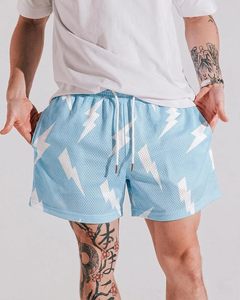 Pantalones Cortos Gráficos para Hombre, Estilo Casual de Verano, Frente Plano, Diseño Urbano, con Cordón Ajustable - Product Image 2