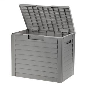 Contenitore da Esterno per Terrazza da 35 Galloni, Impermeabile in Resina, Design Elegante e Durevole, Grigio - Product Image 1