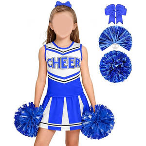 Costume de pom-pom girl pour filles, tenue de cheerleading, robe de pom-pom girl pour fête d'Halloween, uniforme de fête scolaire - Product Image 2