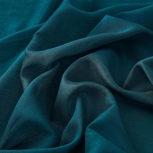 Set di 2 Tende Semitrasparenti in Voile con Occhielli, Filtranti la Luce, per Camera da Letto, Soggiorno, Sala da Pranzo, Grigio, Teal, Blu - Product Image 1