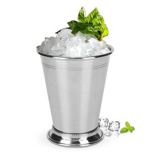 Venta al por mayor: Taza Moscow Mule/Mint Julep de acero inoxidable chapada en oro, ecológica, con borde de níquel y adornos de cuentas. - Product Image 3