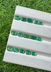 Piedras Preciosas de Esmeralda de Zambia Certificadas Naturales, Lote de 15 Piezas de Gemas Sueltas con Formas Mixtas Facetadas - Product Image 5