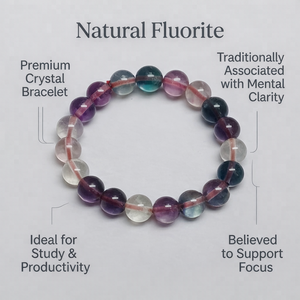 Natural Fluorite 8mm Round Gemstone <b>Stretch</b> <b>Bracelet</b> Crystal Beaded <b>Bracelet</b> Wholesale Supply - Product Image 4