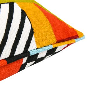 La broderie 20 "หมอนตกแต่งสี่เหลี่ยมหลากสีปักลายขนนก - Product Image 5