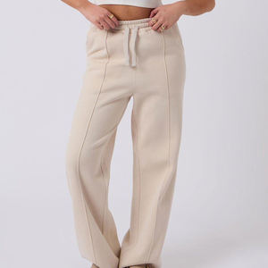 กางเกงจ็อกเกอร์ทรงบэгกี้ขาบานสำหรับผู้หญิง สไตล์สตรีทแวร์ มีกระเป๋า กางเกงสำหรับฤดูหนาว บริการ OEM ออกแบบโลโก้ตามสั่ง ผ้าฝ้ายฟลีซ 100% - Product Image 6