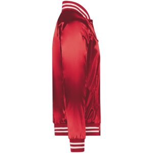 Veste en satin rouge pour homme, col rabattu, coupe classique, fermeture à un bouton, style décontracté, vêtement d'automne - Product Image 3