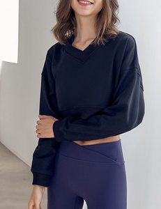 เสื้อฮู้ดครอปพิมพ์ลายสำหรับผู้หญิง ฤดูหนาว แขนยาว ผ้าฝ้ายเนื้อนุ่ม ขนฟลีซ ปลายแขนริบ แต่งฮู้ด สไตล์ลำลอง สตรีทแวร์ ชุดลำลอง - Product Image 2