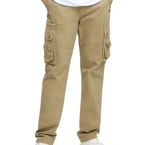 MODMIX TM-CP-02 Men Cotton <b>Cargo</b> <b>Work</b> Pants Khaki Color Comfortable Fit Breathable Material Daily Use Needle Detection Quick Dry - Product Image 1
