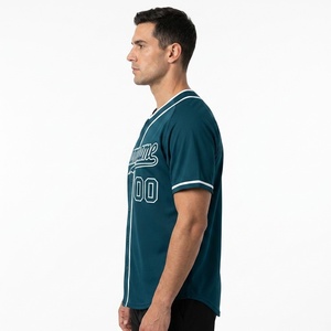 Camiseta de Béisbol Personalizada de Grado Torneo, 100% Poliéster, Ligera, Transpirable, Absorbe la Humedad, Cuello en V, Corte Atlético, Uniforme de Equipo - Product Image 3