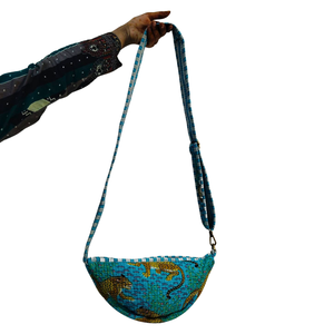 Sac à bandoulière en coton fait à la main durable Block Print Leopard Design Travel Crossbody Bag - Product Image 3