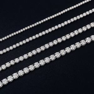 RAHA EXPORT RJ585 Collar de tenis unisex de plata 925 chapado en oro con moissanita, corte brillante, engaste de garra, cadena tipo caja, clásico en capas - Product Image 6