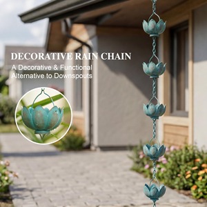 Cadena de Lluvia Metálica Moderna con Campanas para Decoración de Patio y Jardín - Product Image 3