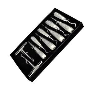 Kit de Extracción Dental Quirúrgica de 10 Piezas, Elevadores Luxadores de Acero Inoxidable, Instrumentos para Levantar Raíces Dentales de Forma Atraumática, Certificación CE ISO - Product Image 1
