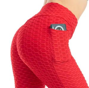 Leggings en polyester tricoté taille haute, longueur intégrale, rayés, extensibles, respirants, effet ventre plat, push-up, décontractés et sportifs pour femme - Product Image 6