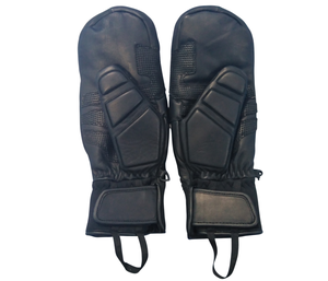Mitaines de ski en cuir véritable personnalisées avec logo, rembourrées, pour hommes et femmes, gants de snowboard pour sports d'hiver - Product Image 6