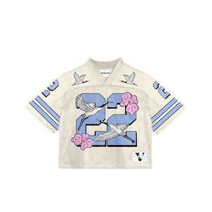 Camiseta de manga corta para hombre, corte regular, con estampado de grúas, cuello redondo, estilo urbano, tejido de malla, poliéster/algodón, anti-UV y transpirable - Product Image 1