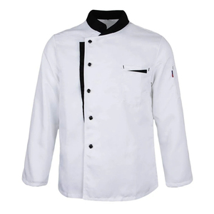 Chaqueta de Chef Unisex de Manga Larga y Corta, Doble Botonadura, Uniforme de Cocina para Restaurante con Gorro de Chef, Multicolor - Product Image 3