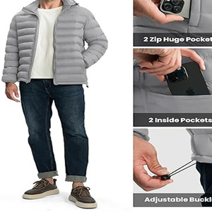 Veste matelassée épaisse à capuche imperméable de haute qualité pour homme et femme, idéale pour l'hiver et les vêtements de rue - Product Image 5