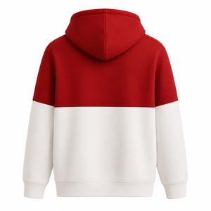 Sweat-shirt à capuche unisexe personnalisé avec logo, color block, en molleton épais, coupe oversize, style streetwear, pour hommes et femmes, vente en gros - Product Image 2
