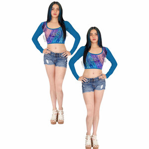 Camisetas Cortas para Mujer, Ecológicas, Casuales, Ligeras, para Verano, Elegantes - Product Image 4