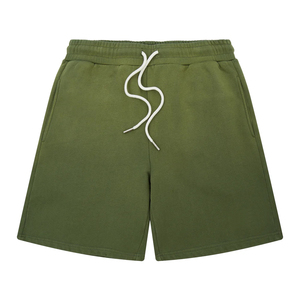 Shorts décontractés rétro de qualité supérieure, respirants, effet délavé soleil, pour adultes, en tissu de coton doux, taille élastique, pour hommes. - Product Image 1