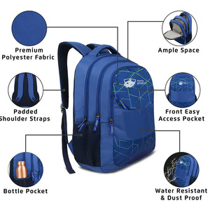 Premium Quality Lightweight Best Supplier Comfortable Breathable Zipper Closure Shoulder <b>Strap</b> Custom Logo School Back Pack - Product Image 2