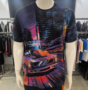 เสื้อยืดแขนสั้นลำลองผู้ชาย คอกลม ทรงปกติ ผ้าฝ้าย 98% และผ้าอีลาสเทนส์ 2% ผ้าเจอร์ซีย์เดี่ยว พิมพ์ลายดิจิทัล จากซัพพลายเออร์บังกลาเทศ - Product Image 1