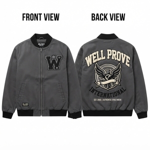 Chaqueta Bomber Marrón con Logotipo Personalizado, 350 GSM, Tela Premium de Poliéster/Nailon, Transpirable, Mangas con Paneles para Invierno - Product Image 6